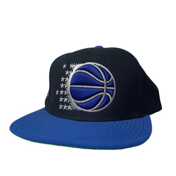 NBA Magic Hat Mens Size 7 Orlando Snap Back Black Flat Bill Cap Pro Basketball - Picture 1 of 10